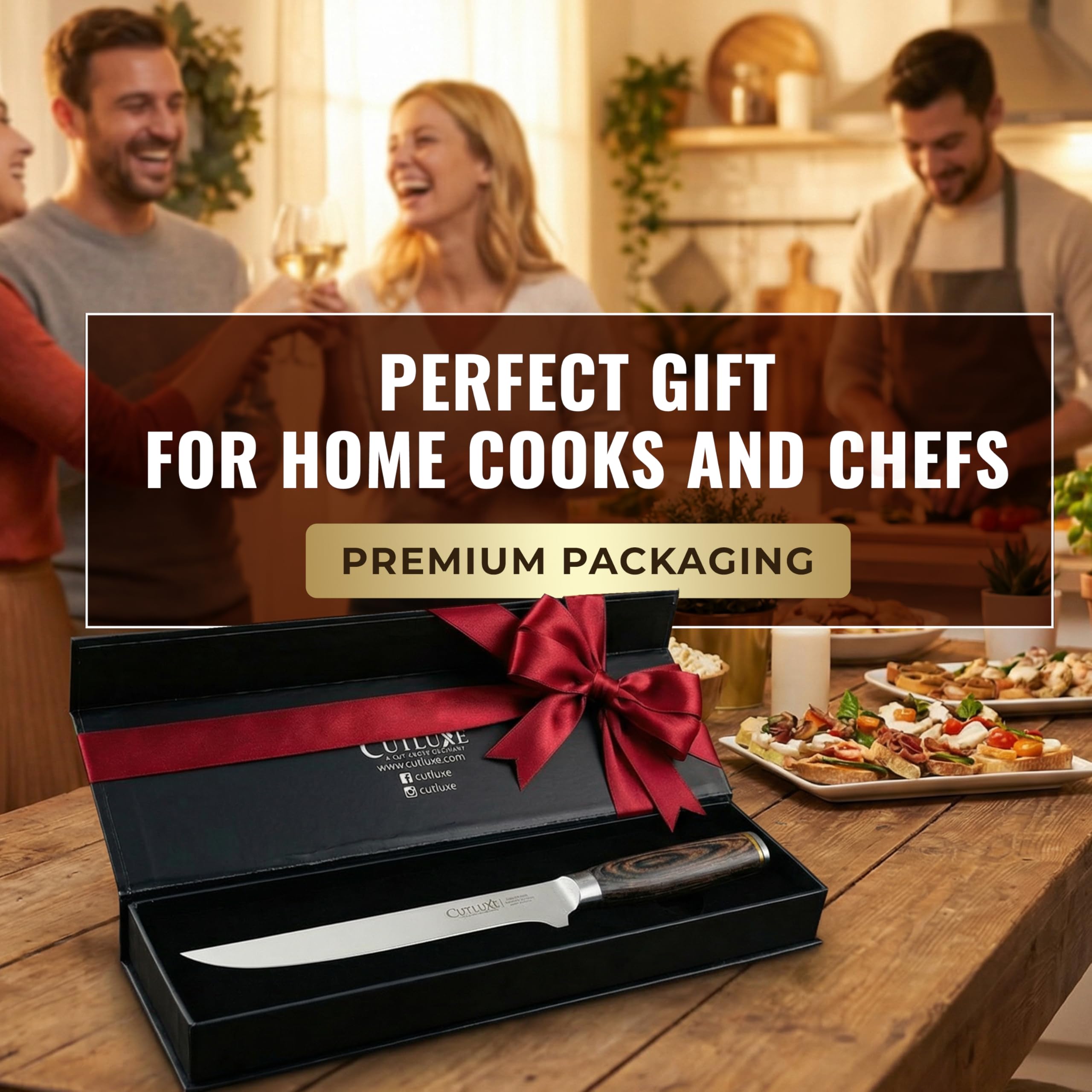 Cutluxe Japanese Boning Knife - 6" Fillet Knife -8 Cutluxe Japanese Boning Knife - 6" Fillet Knife -8