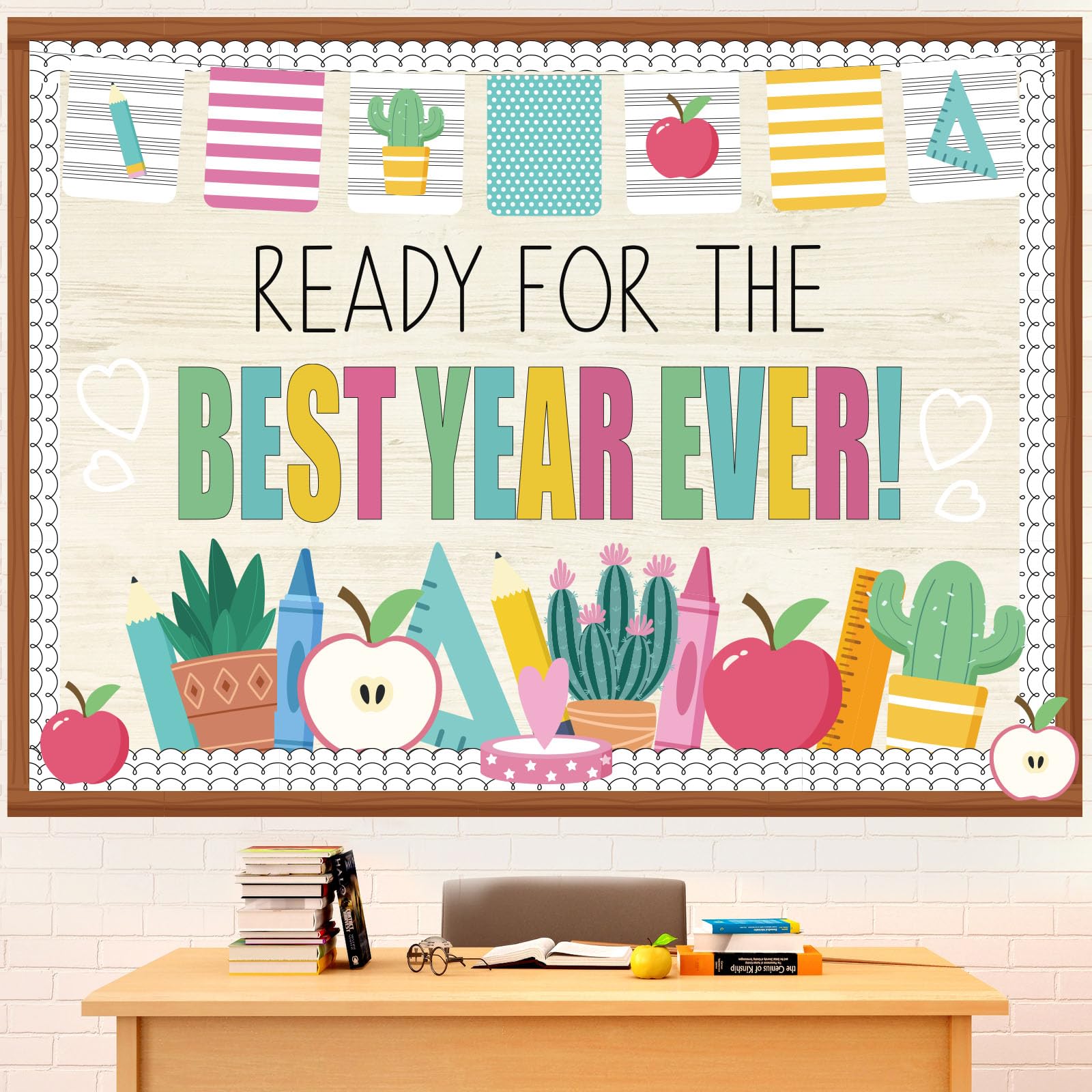 Pajean Ready for the Best Year Ever Bulletin Board Modern Back to School Classroom Decorations