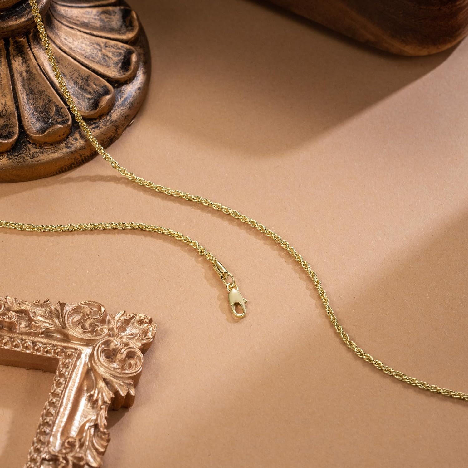 14K Gold Necklaces for Women 14K Gold Chain for Women Chain Necklace for Men Timeless yet Classic Rope Chains Design Chains for Womens Necklace 16/18/20/22/24/26in