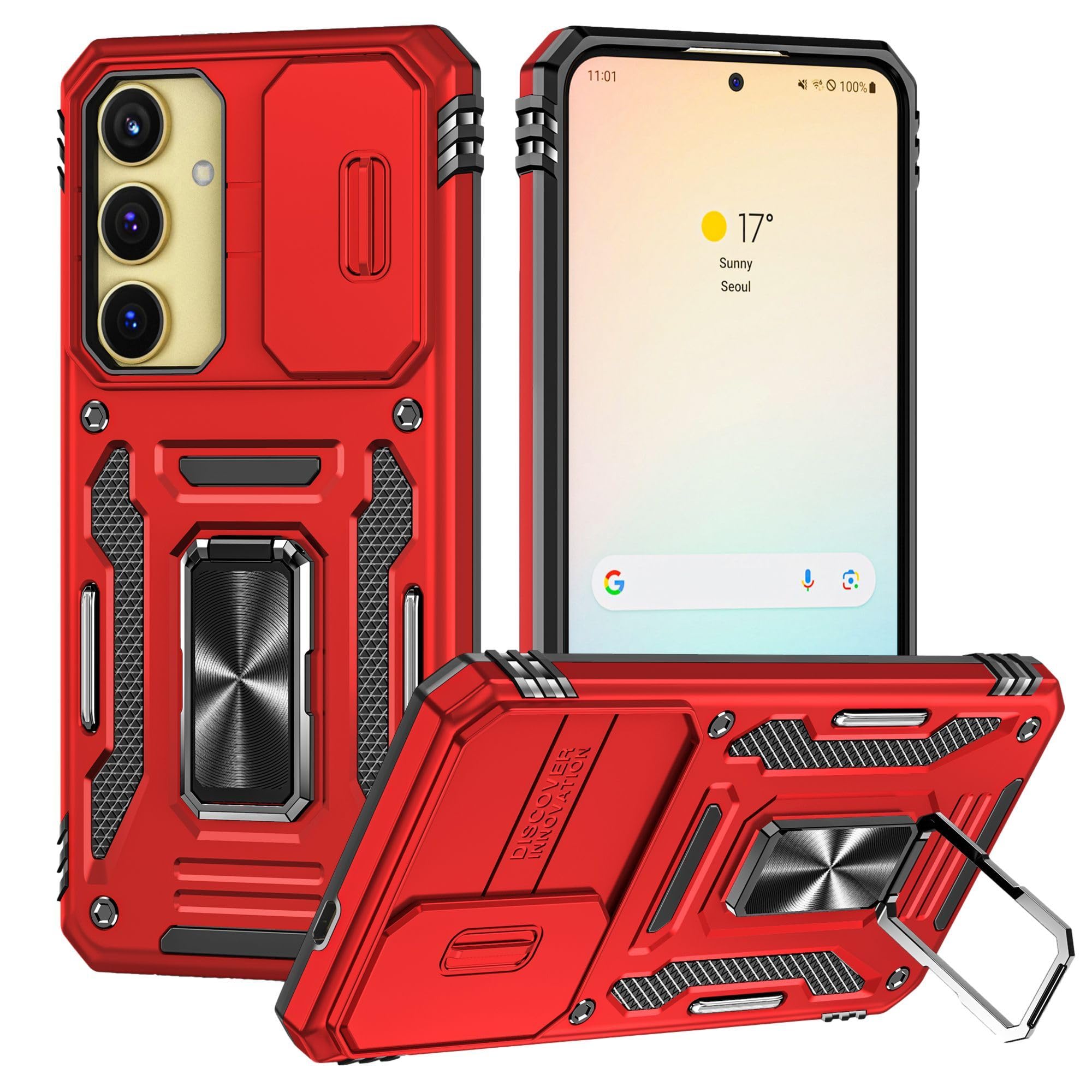 Sandstone Artemis Series Back Cover for Samsung Galaxy S24 Plus Case with Stand & Slide Camera Cover Military Grade Drop Protection Case for Samsung Galaxy S24 Plus (Red) (B0CPW8RLD4) Amazon Price History, Amazon Price Tracker