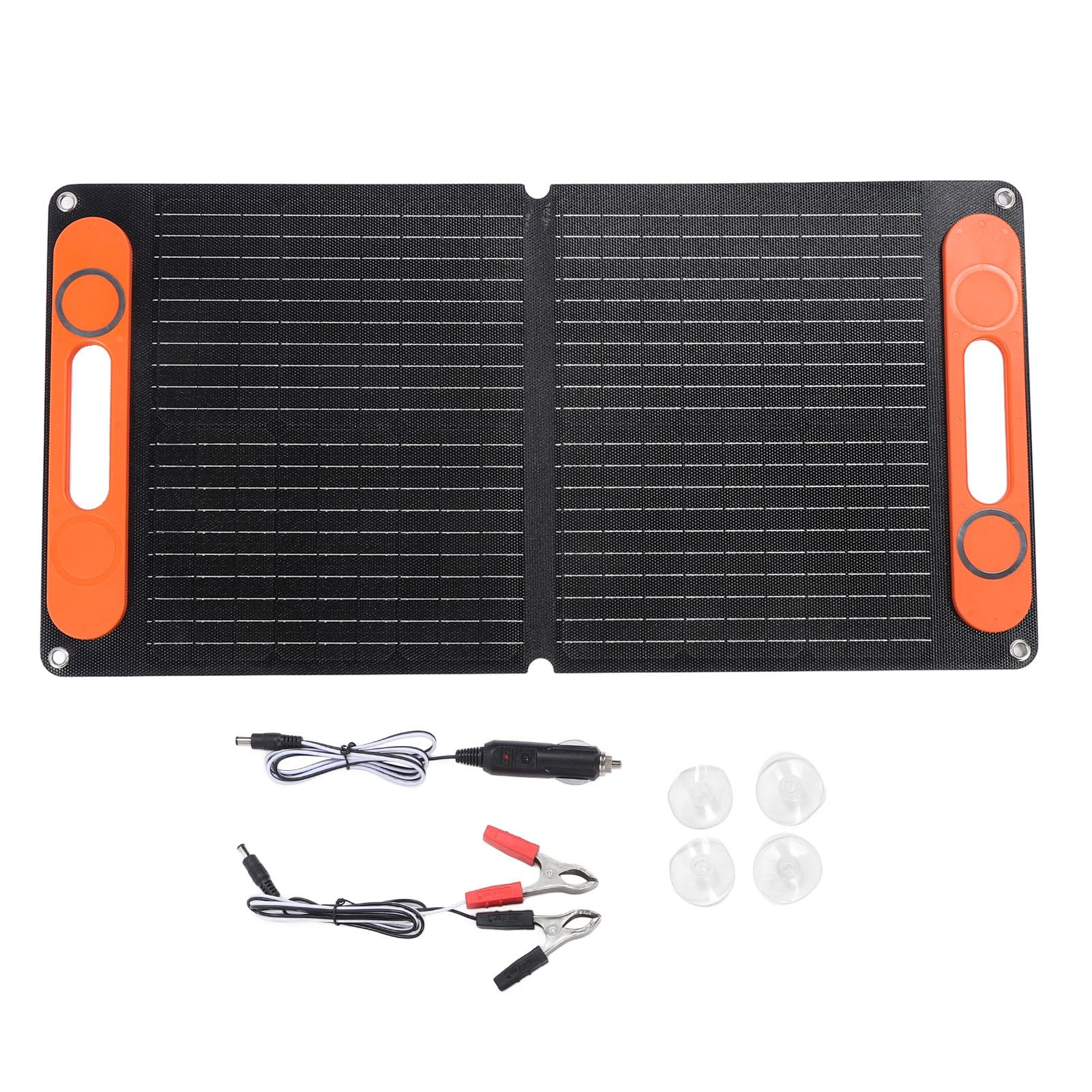Naroote Caricatore di Mantenimento Solare, Caricabatteria per Auto a Pannello Solare, Mantenitore di Batteria Portatile con Uscite USB e Porte 12VDC, Ideale per Auto, Automobili, Barche, Marine, e