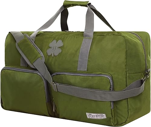 Lucky - Bolsas de lona de viaje, bolsa de gimnasio, bolsa de viaje y bolsa de lona grande para hombres, bolsas plegables de fin de semana para