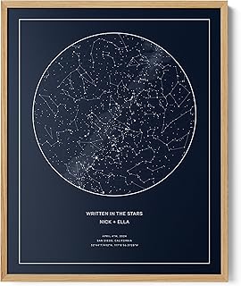 CELESTORY Custom Star Map Framed Night Sky Print Constellation Map Star ...