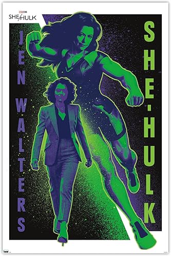 Trends International Marvel She-Hulk Attorney At Law - Póster de pared de Jen Walters, 22.375 x 34 pulgadas, versión sin marco