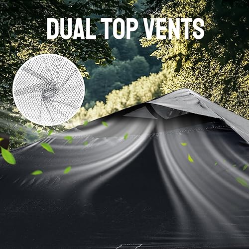 Miniatura 6 de CROWN SHADES Tienda de campaña desplegable de 10 x 10 pies  Cierre central patentado de un empuje, toldo instantáneo para exteriores con bolsa