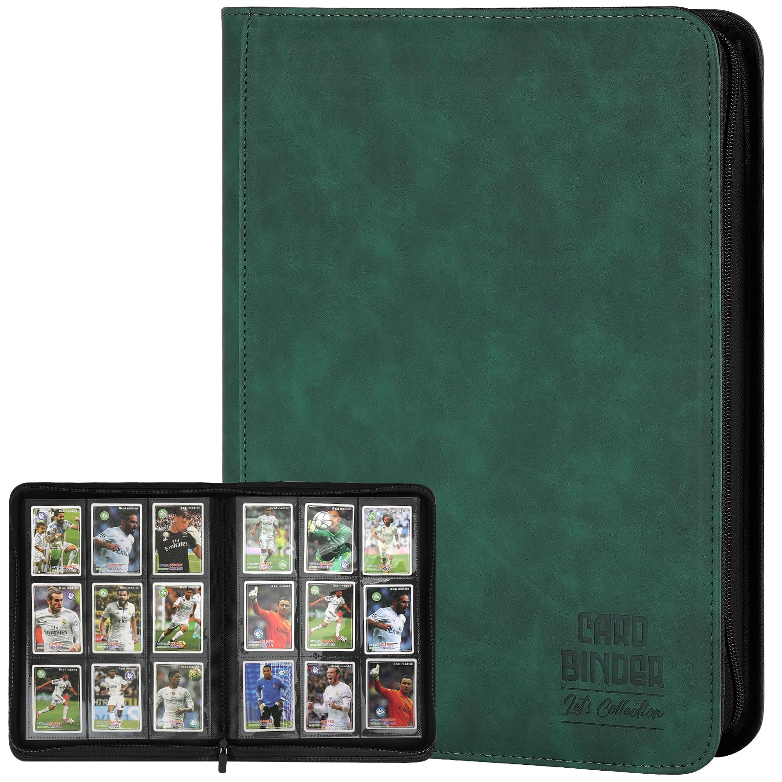 Trading Card Binder, Premium 9 Pocket Double Sided 540 Pocket PU Card Collection Binder, Collectible Trading Card Albums for MTG, TCG, Sport Card,