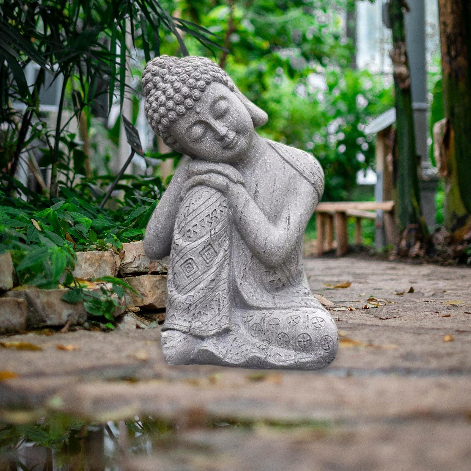 Estatuas de Buda Durmiente de Zalati, Figura Ornamental y Escultura para Decoración Interior/Exterior para Hogar, Jardín, Patio, Terraza, Porche
