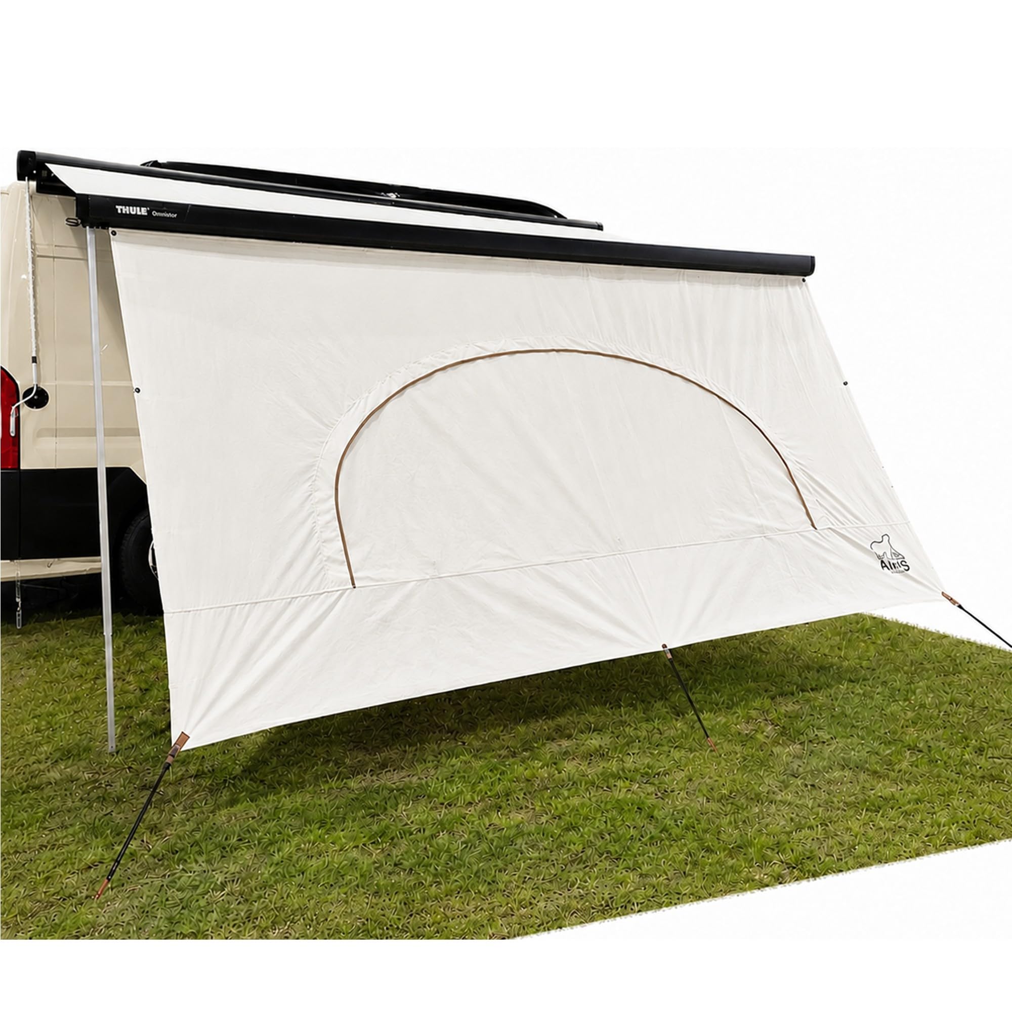 AIRIS - Parasol para autocaravana - Protección eficaz de algodón repelente al agua, fácil de montar, compatible con toldos Thule, Fiamma y Dometic (253 x 185)