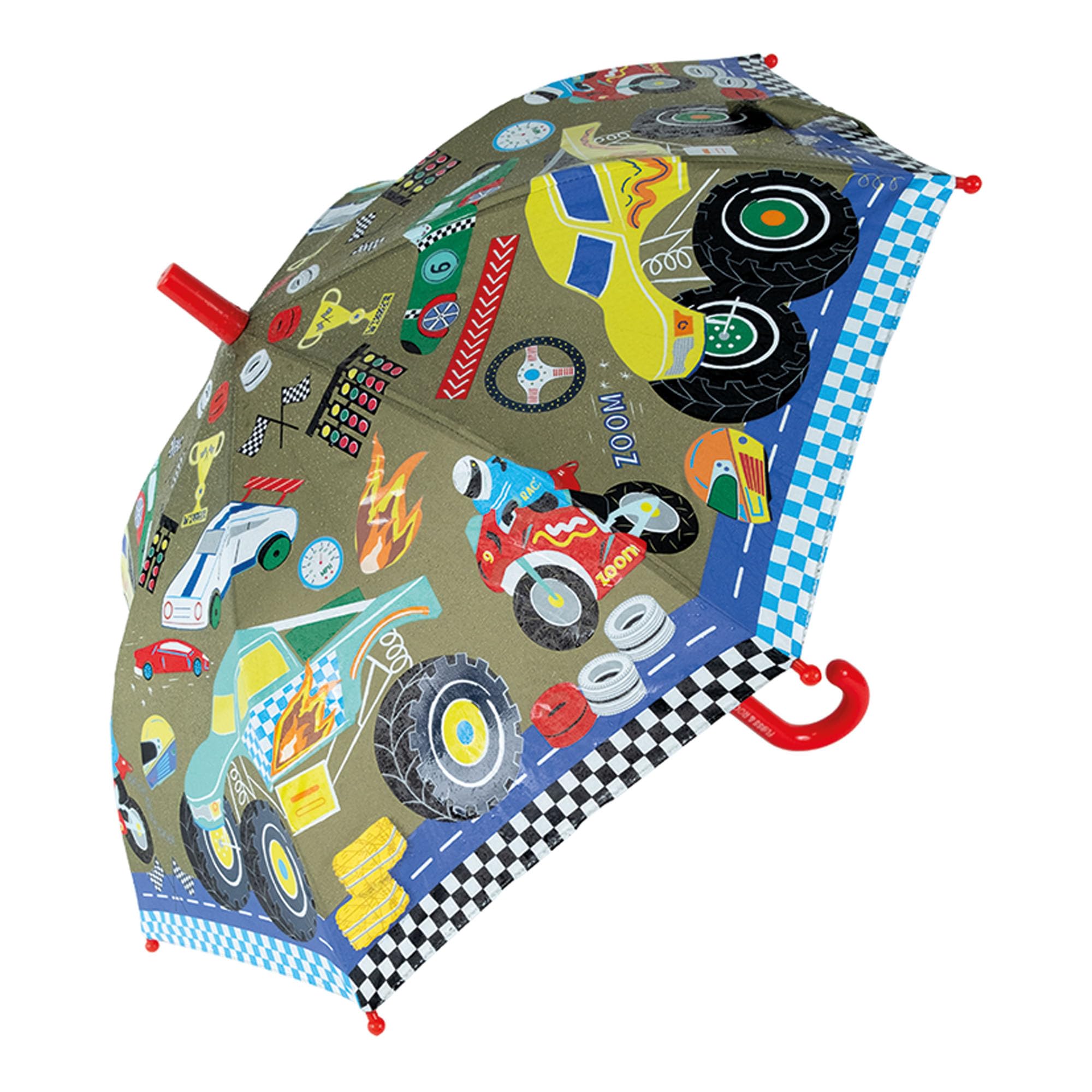 Paraguas infantil que cambia de color Zoom Cars, el regalo ideal para cumpleaños