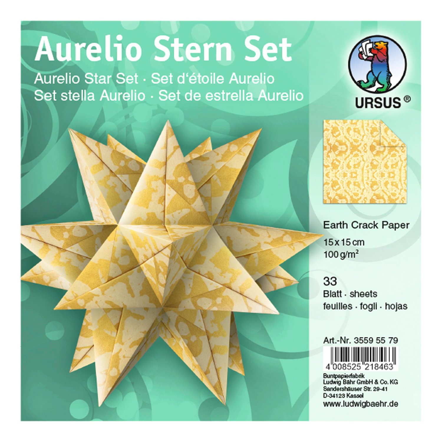 Ursus Aurelio Star Set, Earth Crack – Folding Paper, Apricot