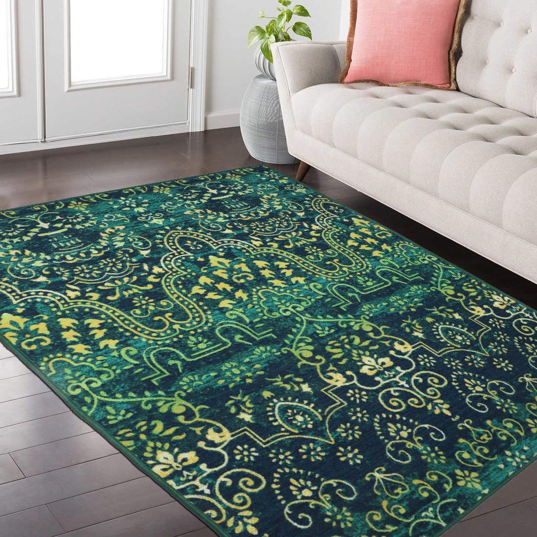 Status Contract Premium Vintage Printed Carpet Rug for Bedroom/Living Area/Home with Anti Slip Backing (4 x 6 ft) (4 x 6, Multi #11) (B08ZXWCFGR) Amazon Price History, Amazon Price Tracker