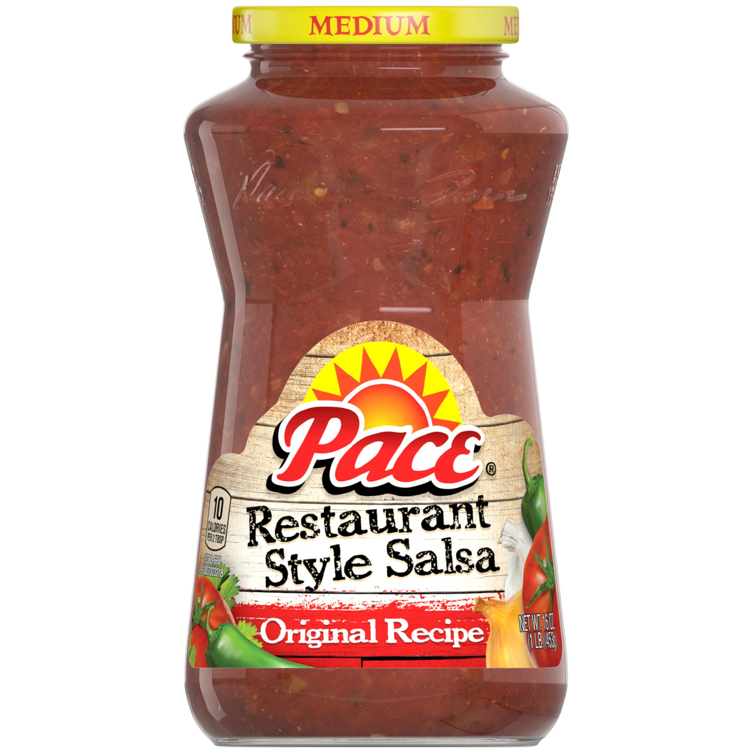 PaceSalsa, Restaurant Style, Original Recipe, Medium Salsa, Perfect for Taco Night, 16 oz. Glass Jar
