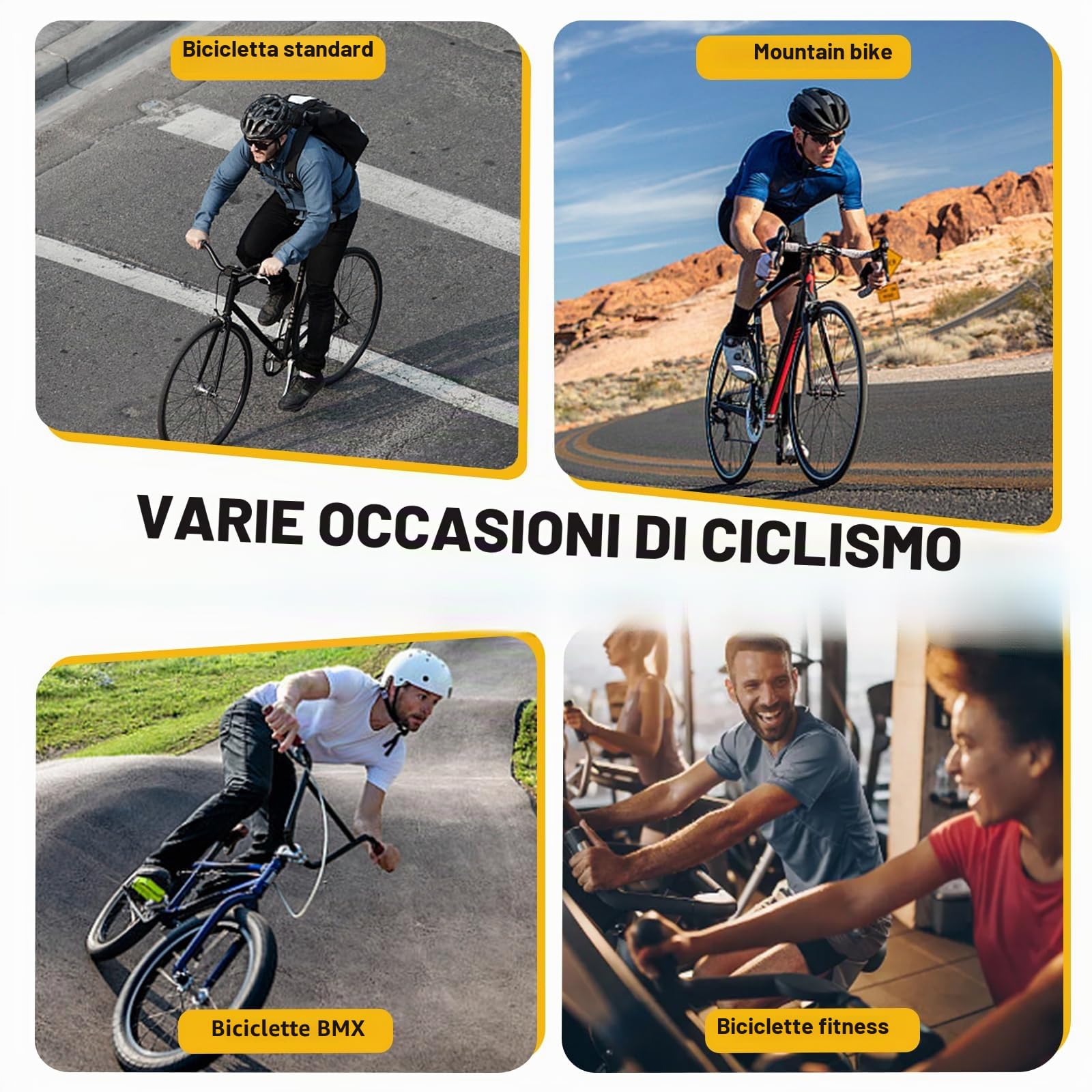 SPGOOD Sella Bici Comoda, Sella Bicicletta Morbida Memory Foam, Ergonomica Traspirante Ammortizzante Con Copertura Impermeabile Bici da Strada City MTB Corsa per Donna Uomo Bambino 25 x 21 cm