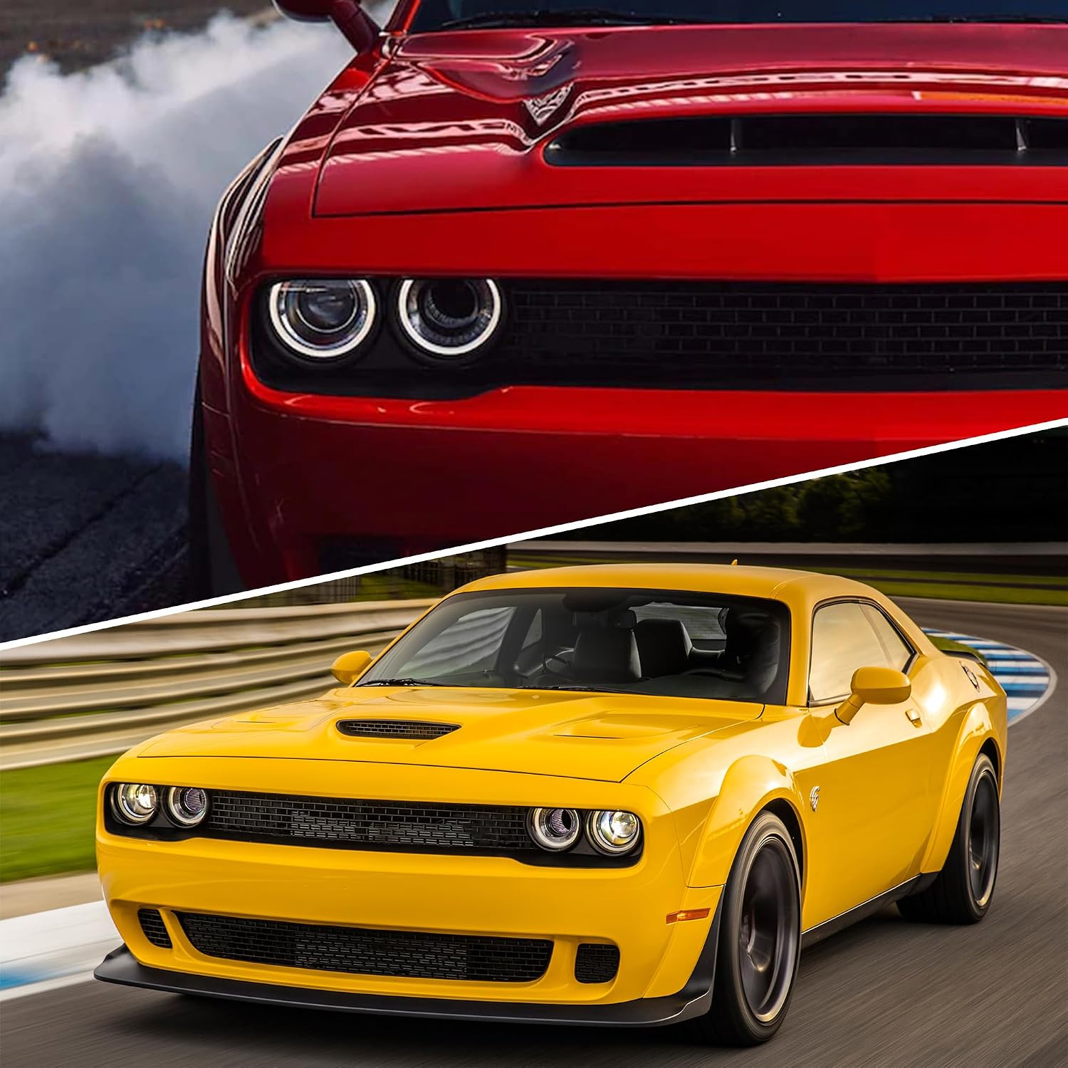 VLAND LED Headlights + D2S Led Bulbs Compatible with Dodge Challenger 2015-2023 (Not Fit Challenger with Hid Original headlamps Models) Passenger+ Driver Sides+Bulbs