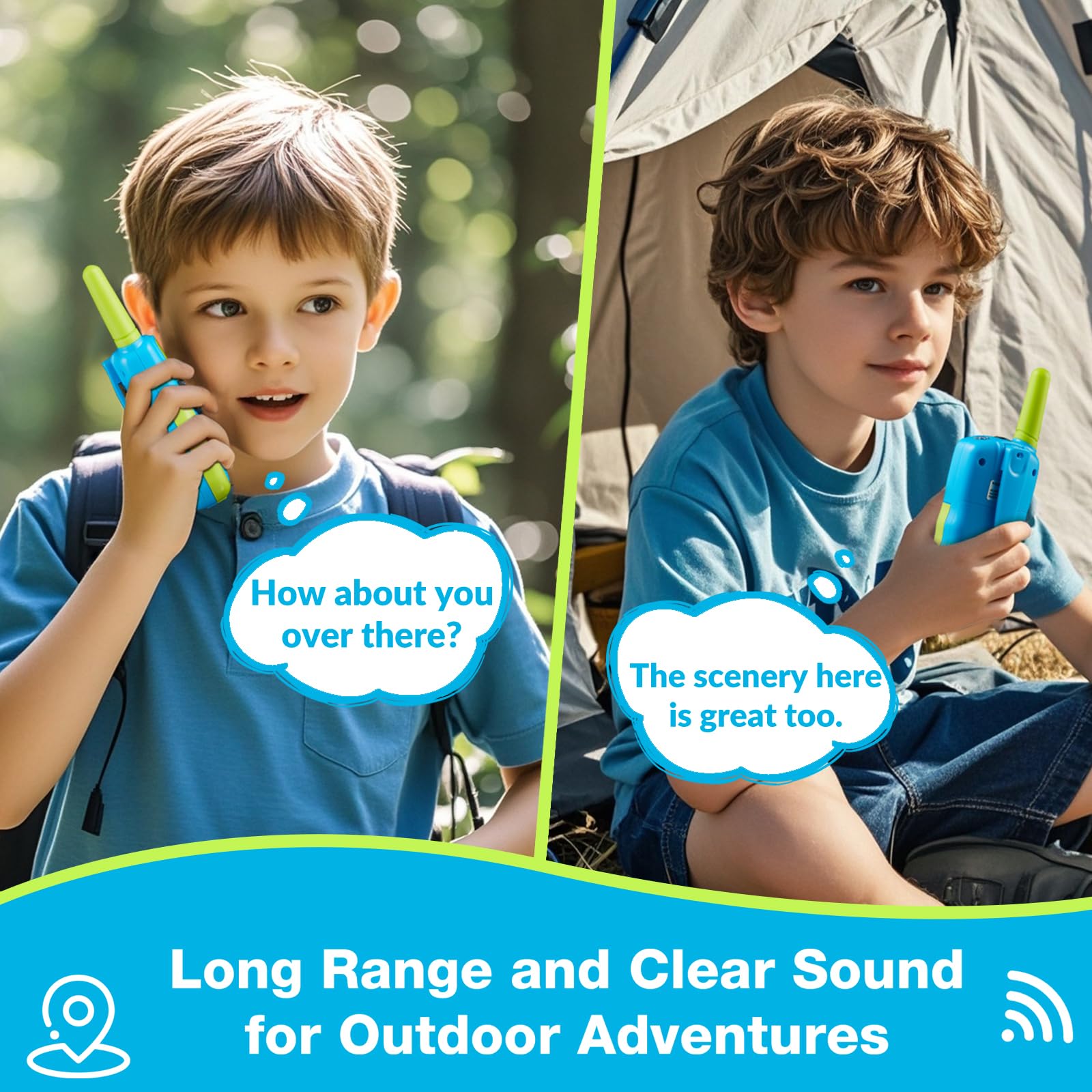 Walkie Talkie für Kinder 3 Mit Taschenlamp für Abenteuer im Freien Campin