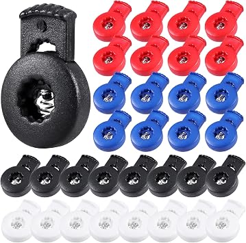 32 Pcs Baseball Glove Lace Locks, Elastic Repair Set | No Knot Adjustable Elastic Lock for Baseball & Softball Gloves, for Gloves Repair and Secure Fit, Secure Thumb & Pinky Rings