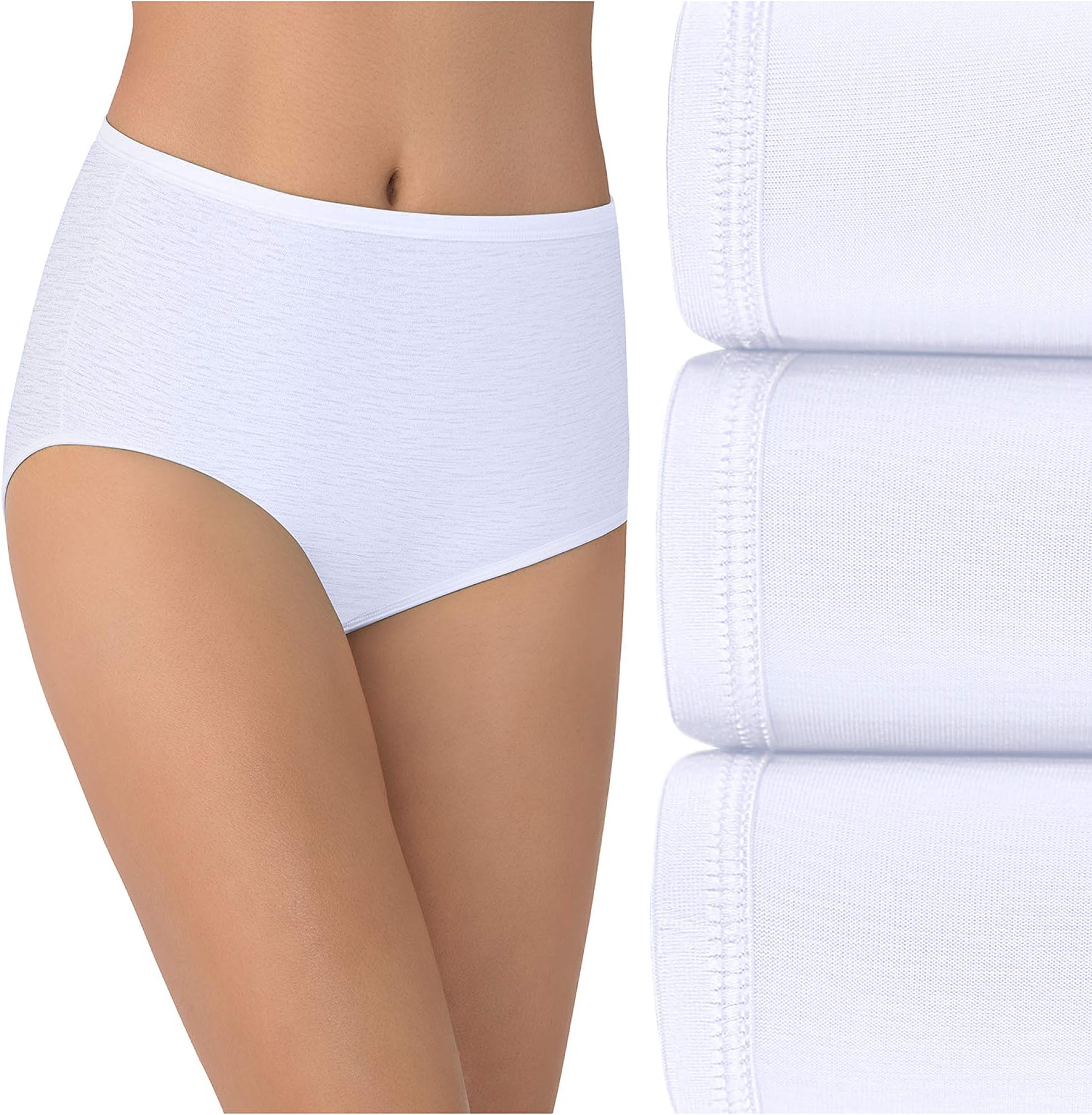 Vanity Fair Women's Illumination Brief Panties, Silky Stretch & Satin Trim