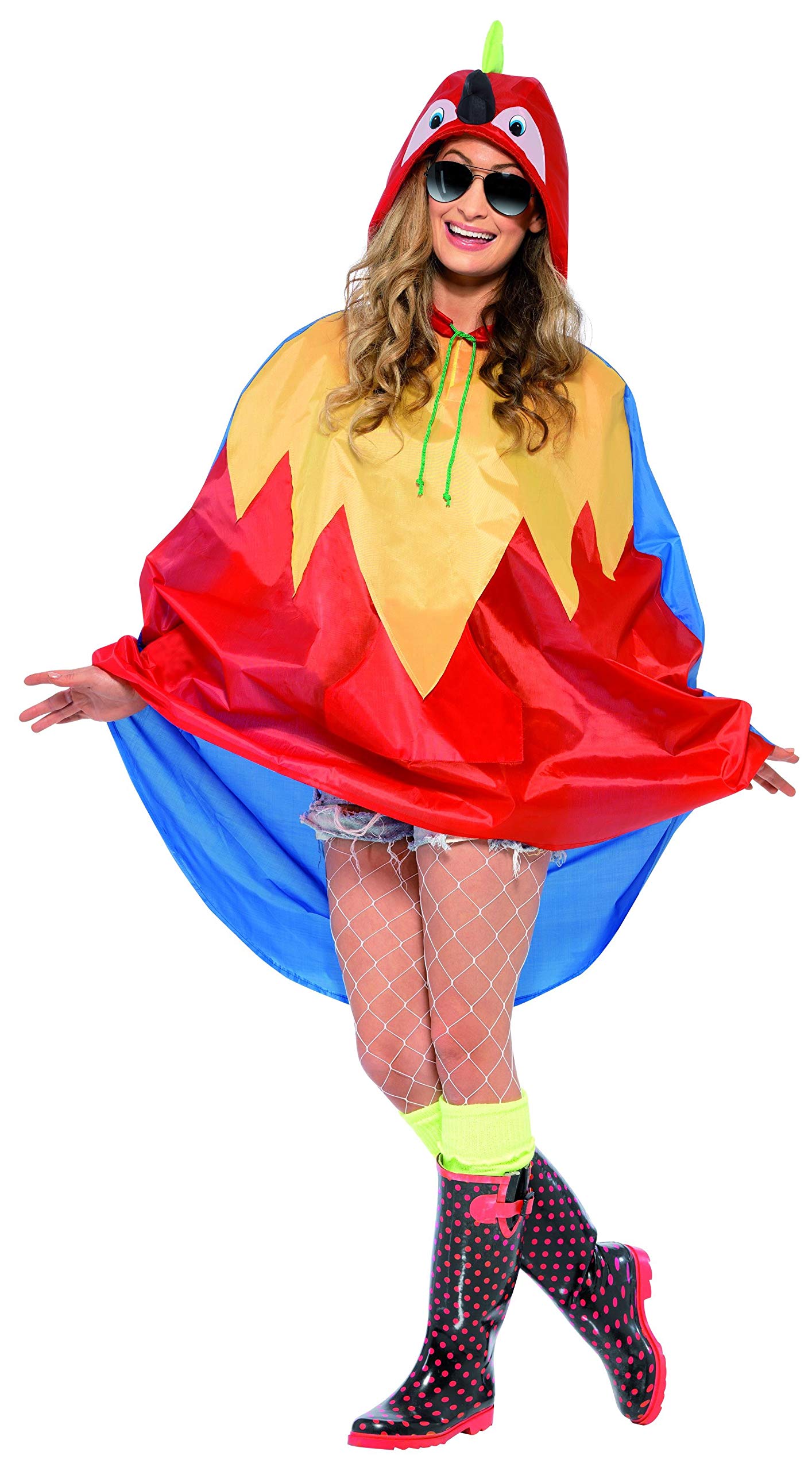 SmiffysUnisex Party Poncho with Drawstring Bag