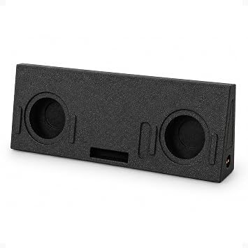 QPower Dual 10in Behind Seat Subwoofer Enclosure, QBomb Ported Sub Box Compatible with Toyota Tundra Crew Max 2014-2021