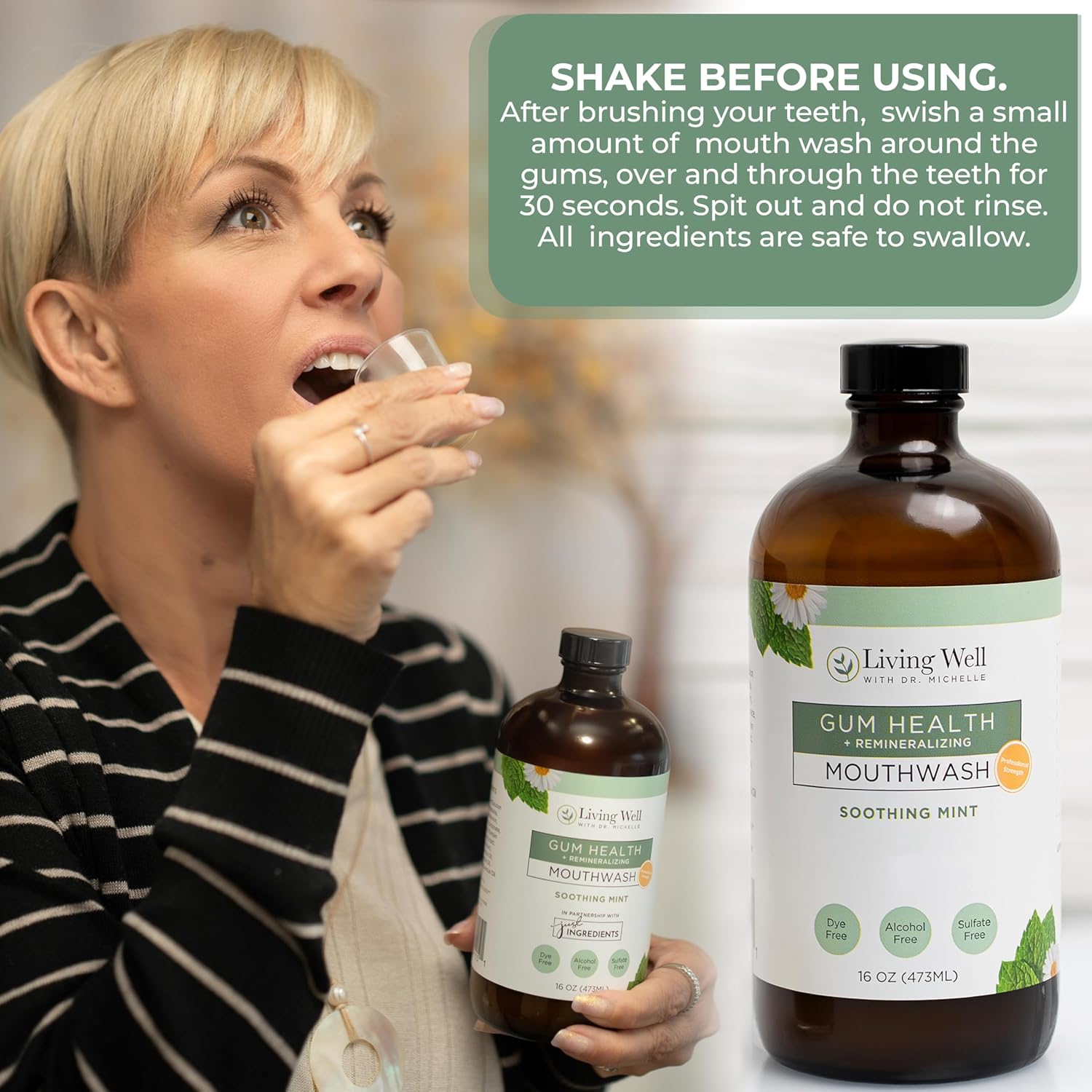 Whitening & Remineralizing + Gum Health Bundle | Hydroxyapatite Tooth Powder & Gum Health Mouthwash