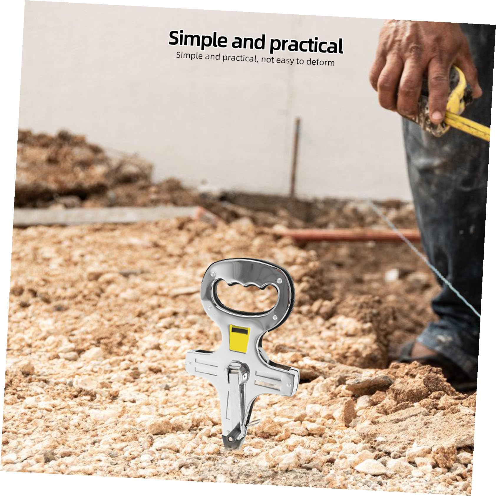 Cinta Métrica de Acero de Mano para Inserción en Suelo, Escala Precisa 0,1mm, 30m, 50m y 100m, Uso en Ingeniería