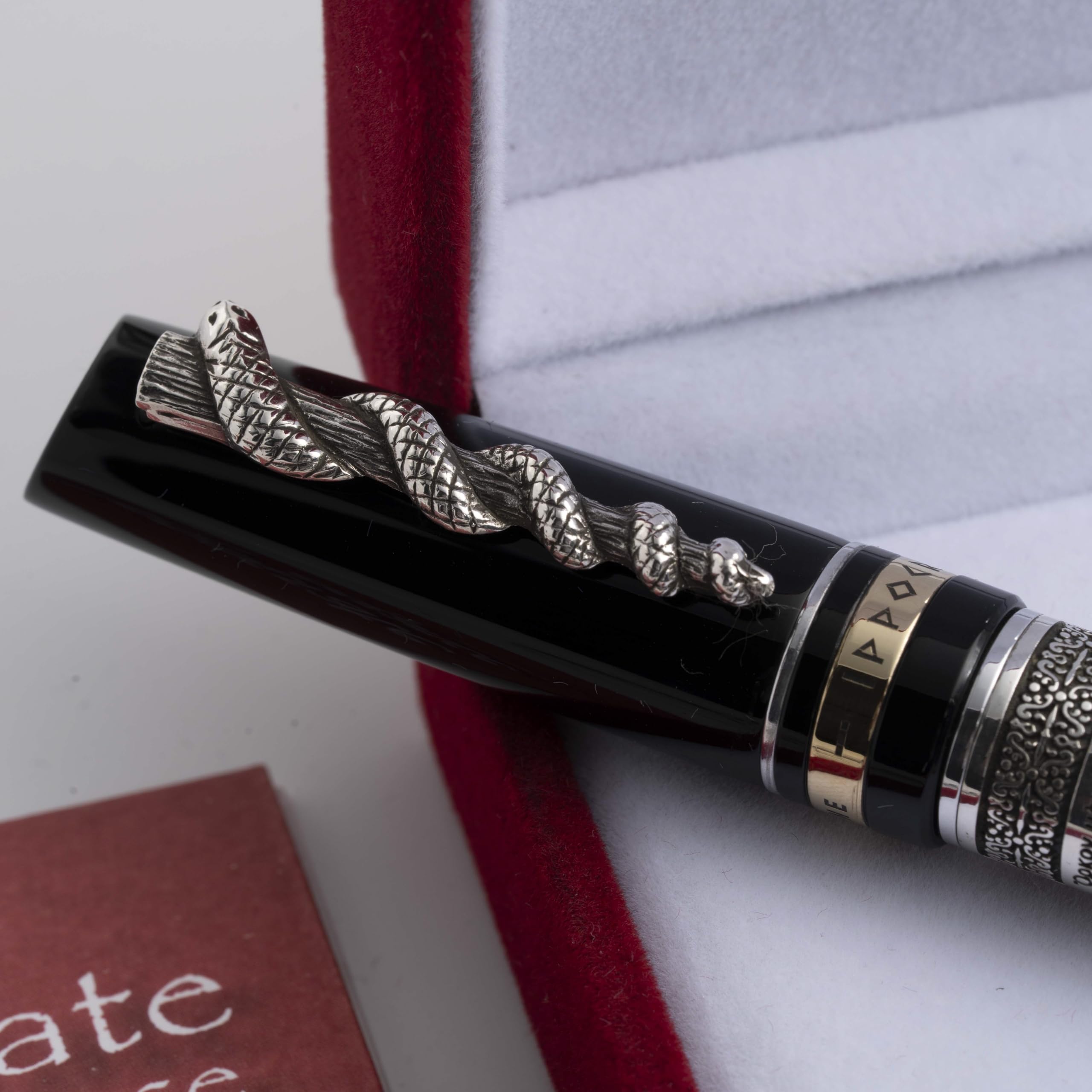 MARLEN Penna Sfera, Penna per Medici, Collezione Ippocrate Elegance, Colore Nero, Confezione Regalo, Made in Italy
