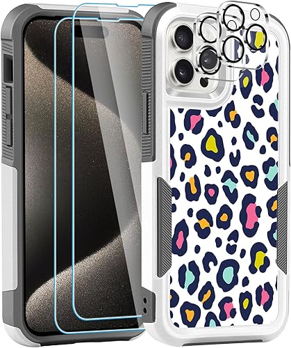 Miniatura 105 de Diseñada para iPhone 12/12 Pro, funda protectora delgada y ligera, de 6.1 pulgadas, para mujeres y niñas, bonito patrón de leopardo y guepardo