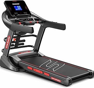 Sparnod Fitness STH-5720 High-Performance Treadmill | 7HP Peak DC Motor | Auto Incline 22% | 1-20 km/h Speed | 7" LCD Disp Price In India