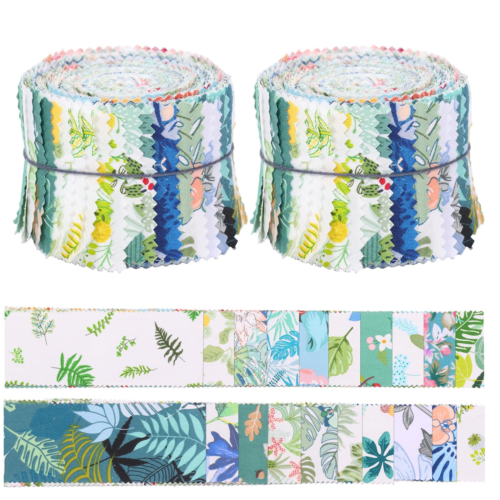 Sutowe Style 6 84/80Pcs Jelly Roll Fabric Cotton Quilting Fabric, Assortment Quilting Strips Pre Cut Strip (2.52 X 19 Inch) For Sewing Blanket Rug Upholstery Purse Making(Style 6)