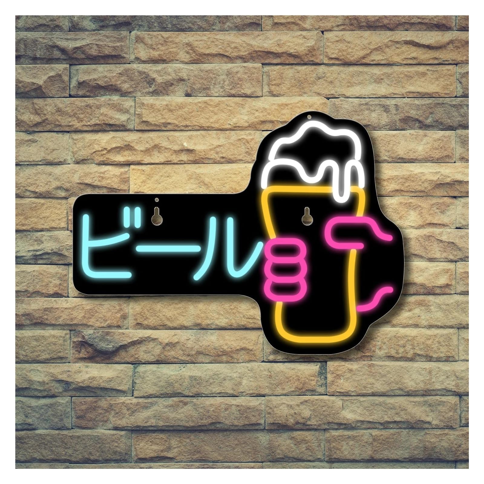 LEMST Signs Lamp Beer Neon Sign LED Light, USB Powered Dimmable for Bar, Pub, Man Cave, Restaurant, Game Room and Home Decoration 40X29.5cm/15.55X10.66in