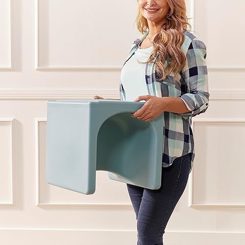 Miniatura 2 de ECR4Kids Tri-Me 3 en 1 silla cubo, muebles para niños, color azul polvo