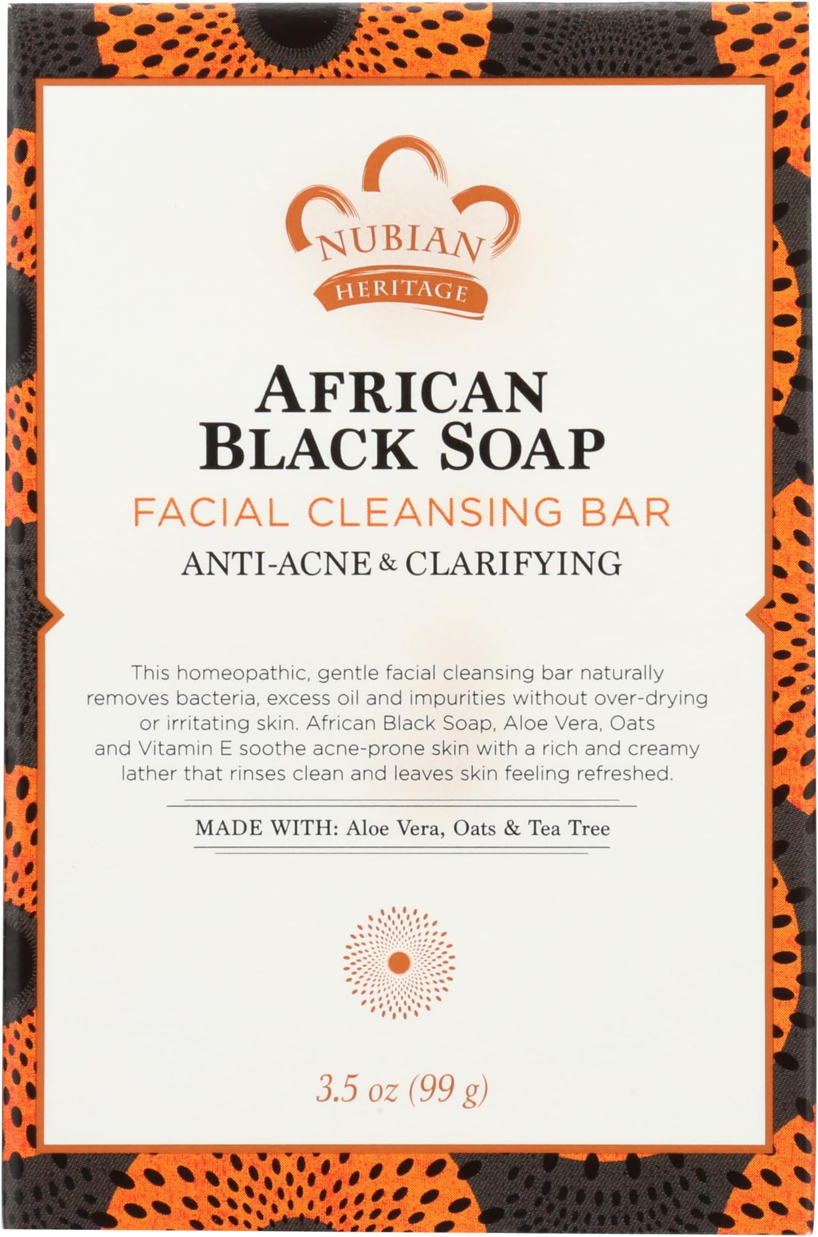 Soap African Black Facial Bar, 3.5 Ounce