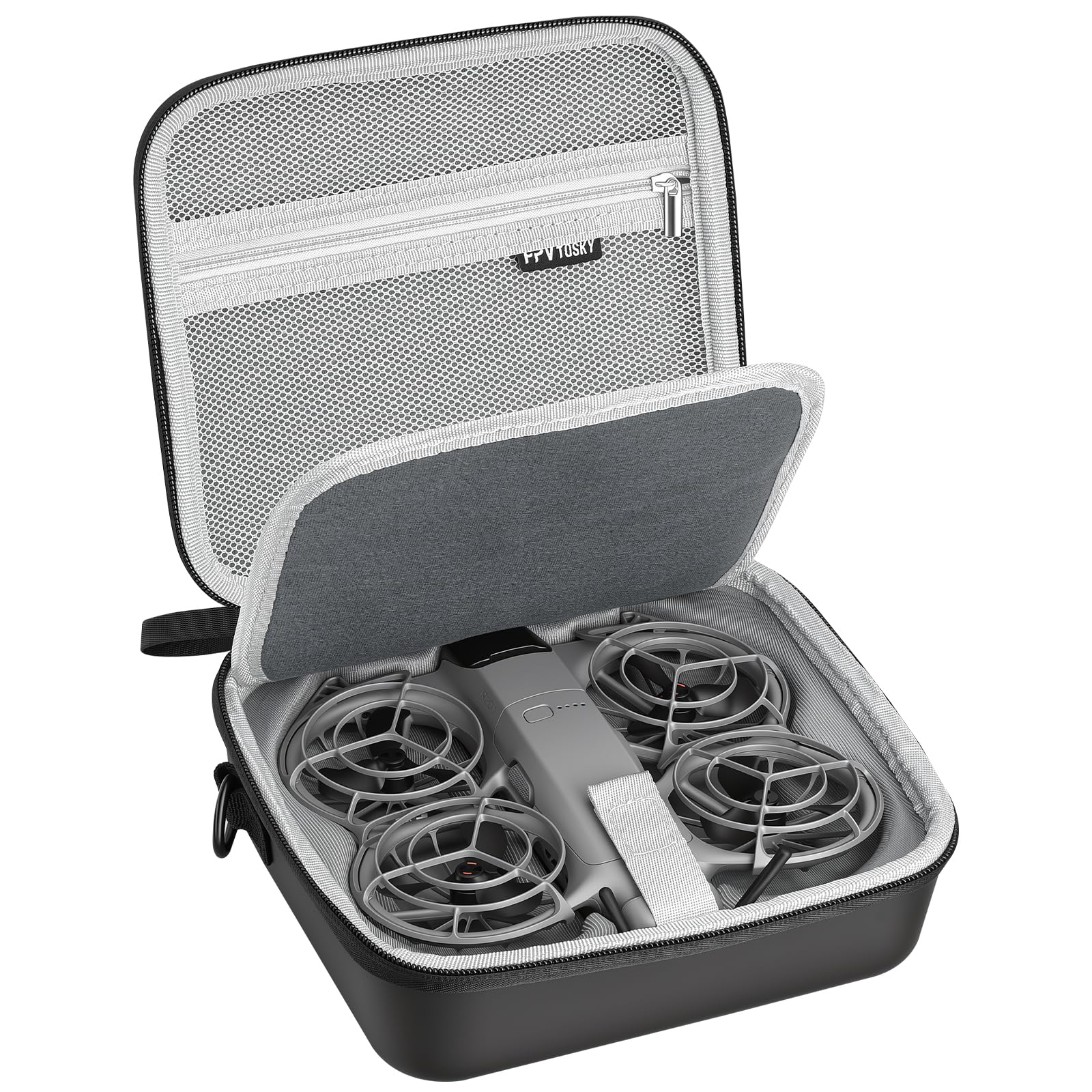 FPVtosky Neo 2 Étui de Voyage, Sac de Voyage en PU Portable pour Accessoires de Drone DJI Neo 2 [Seulement Le Sac]