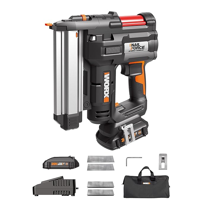 Buy WORX 20V Cordless Brad Nail Gun WX840.1, PowerShare, 2In1 Brad