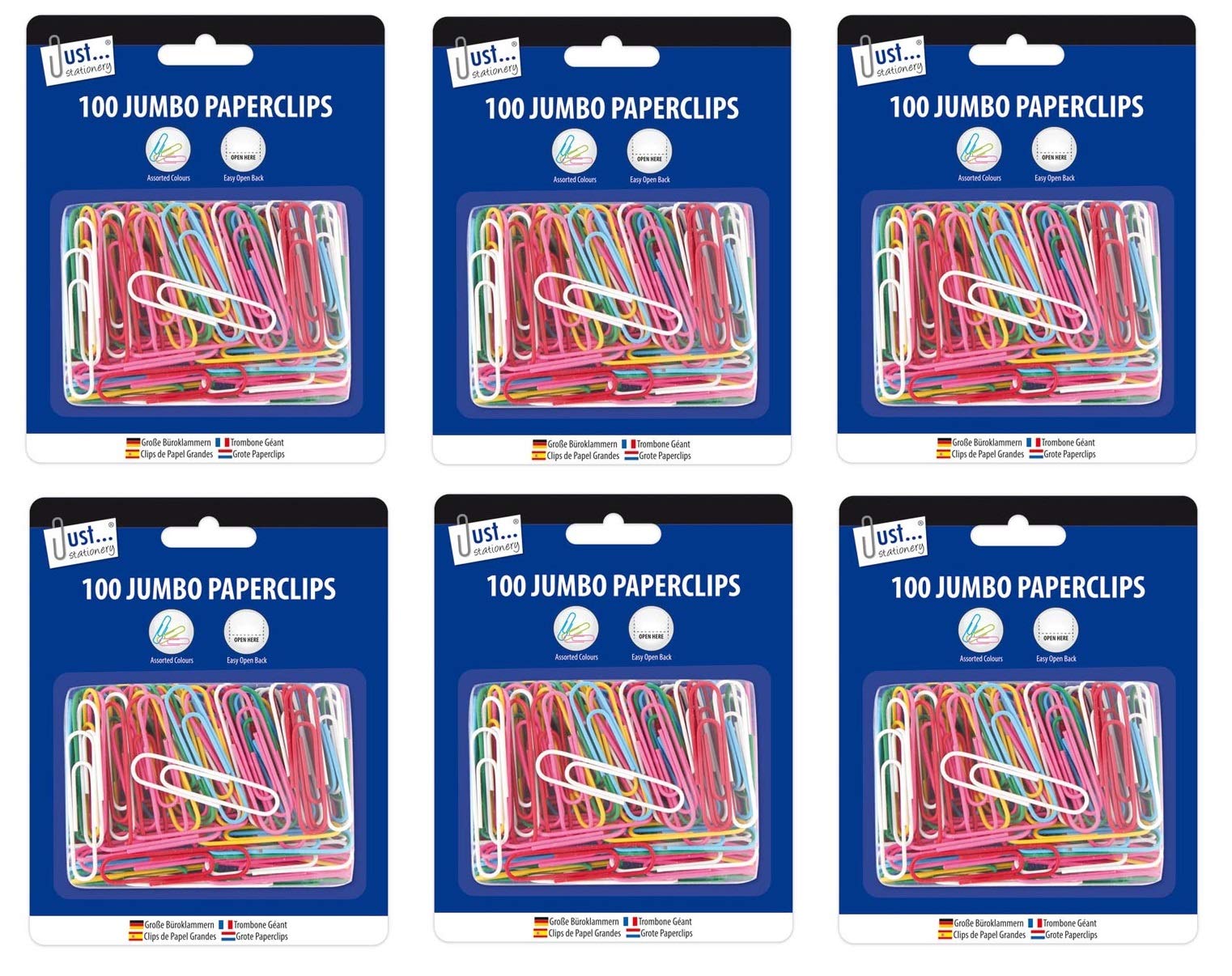 6 x Jumbo Paperclips 100pcs