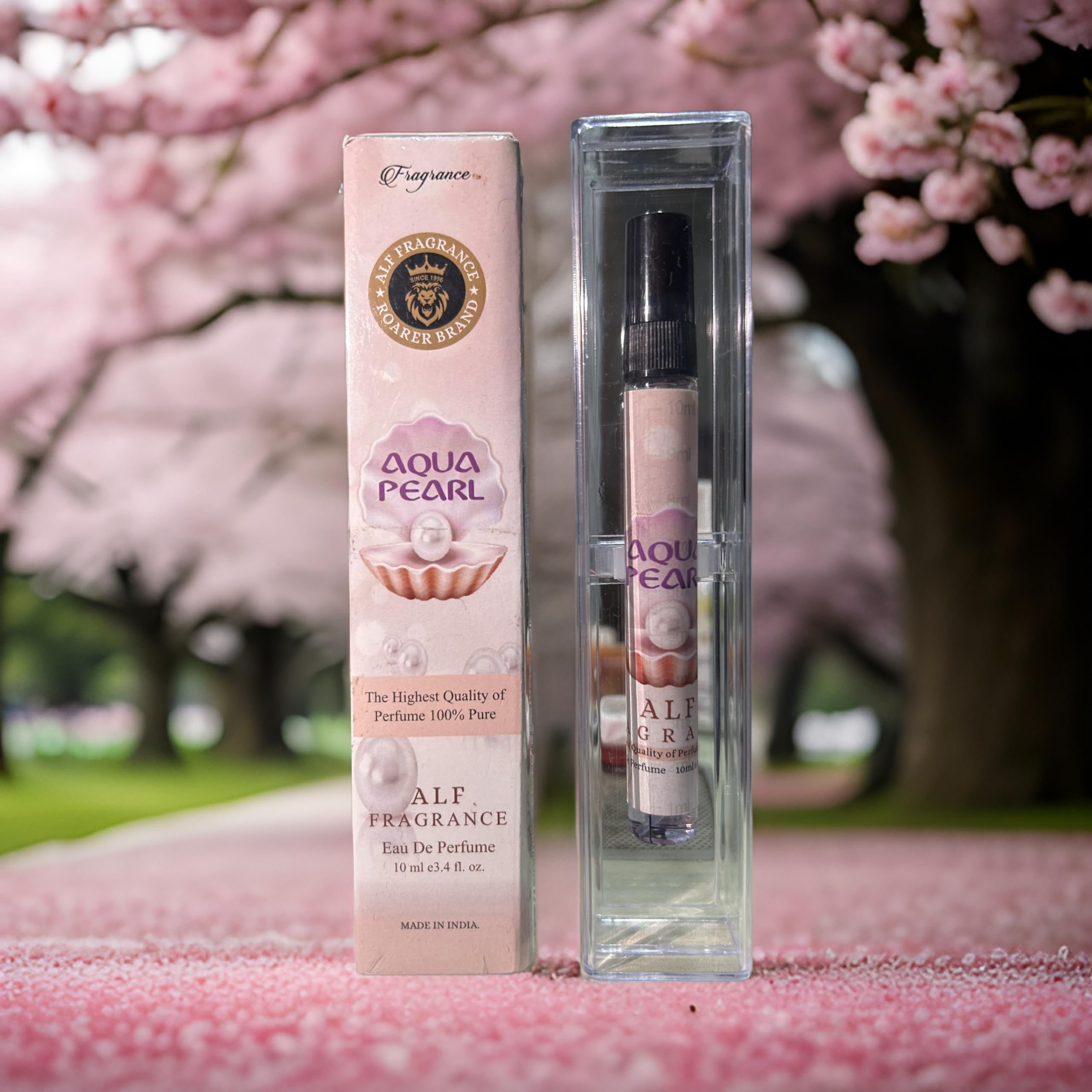 Alf Fragrance Aqua Pearl 10ML Pocket Perfume | 72 Hours Long Lasting | Unisex | Alcohol Free | Stain Free