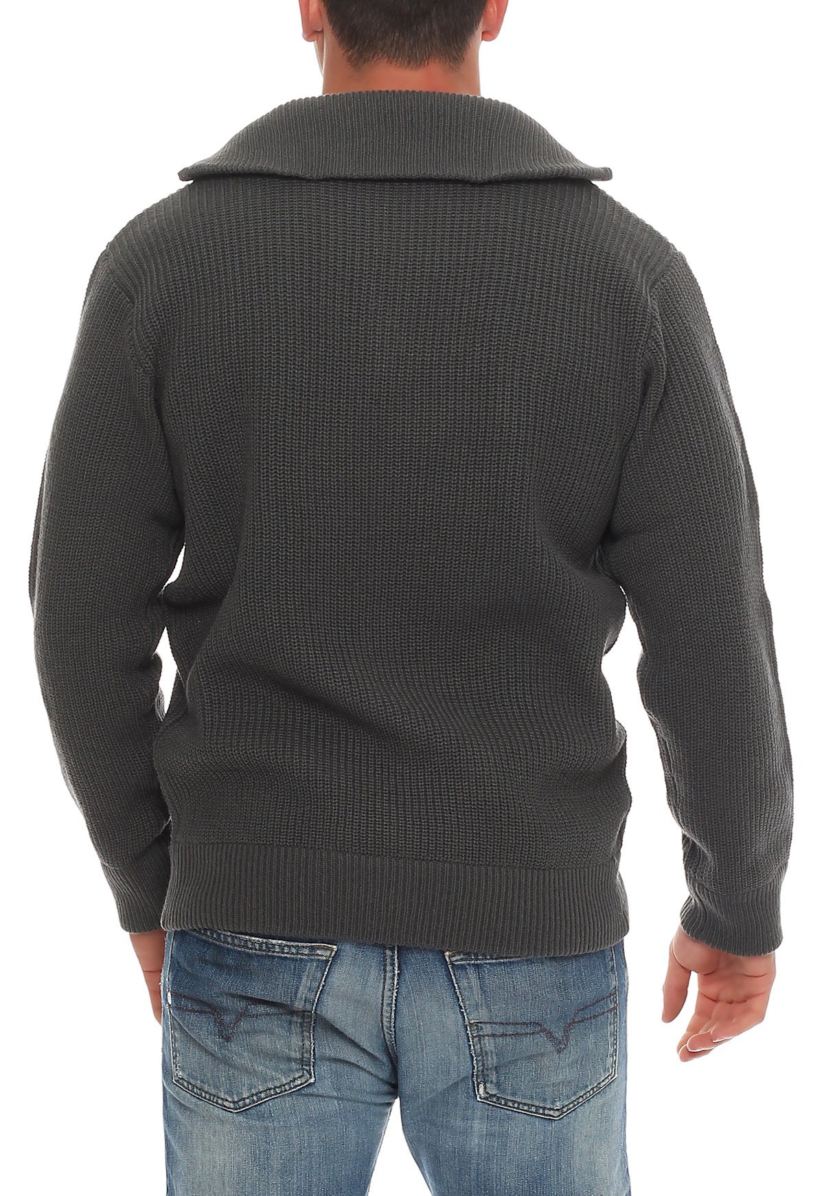 Arbeitspullover mit Schurwolle schwarz, Marine, anthrazit, Oliv - Hamburger Troyer, Strickpullover, Isländer, Grösse 46 bis 70 Lieferbar