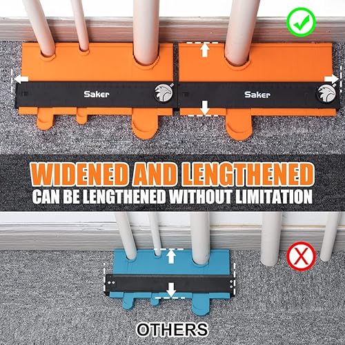 Miniatura 8 de Saker Herramienta para medir y duplicar contornos, bloqueo a 10 pulgadas, ajustable y precisa, ideal para duplicar formas irregulares en trabajos de