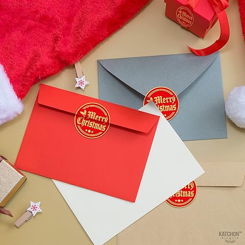 Miniatura 8 de KatchOn, Rollo de calcomanías de Feliz Navidad, 500 piezas, calcomanías de Navidad para sobres, etiquetas de Navidad, calcomanías de Navidad para
