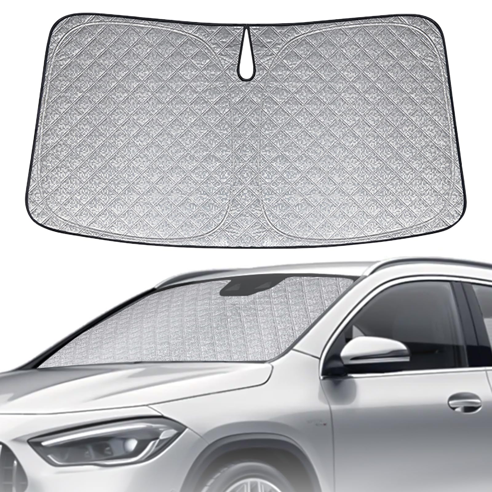 Copertura del Parabrezza Dell'auto Compatibile con Mercedes-Benz GLA H247 2020-2025, Parasole per Parabrezza per Auto Interno Pieghevole, Protezione Antipolvere Riflettente UV