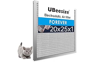 UBeeSize 20 x 25 x 1 MERV 8 Washable Electrostatic Air Filter