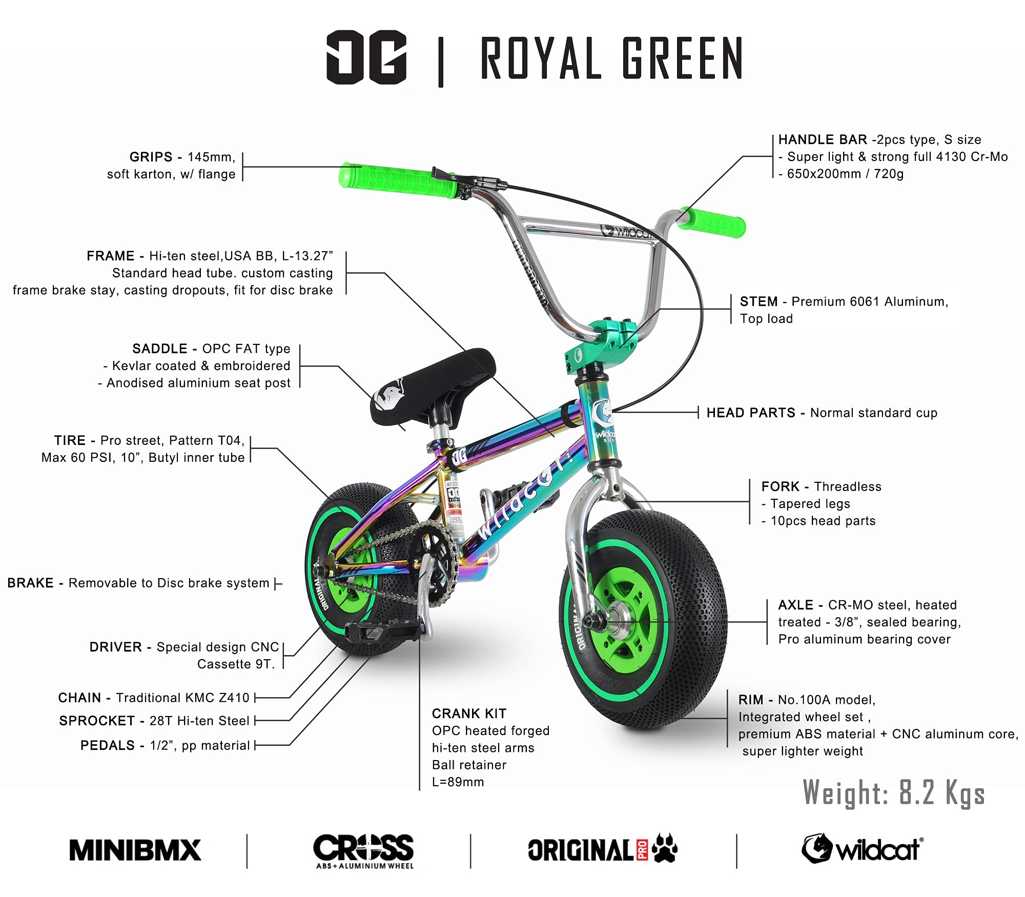 Amazon | WILDCAT mini BMX 自転車 フリースタイルBMXバイク2022