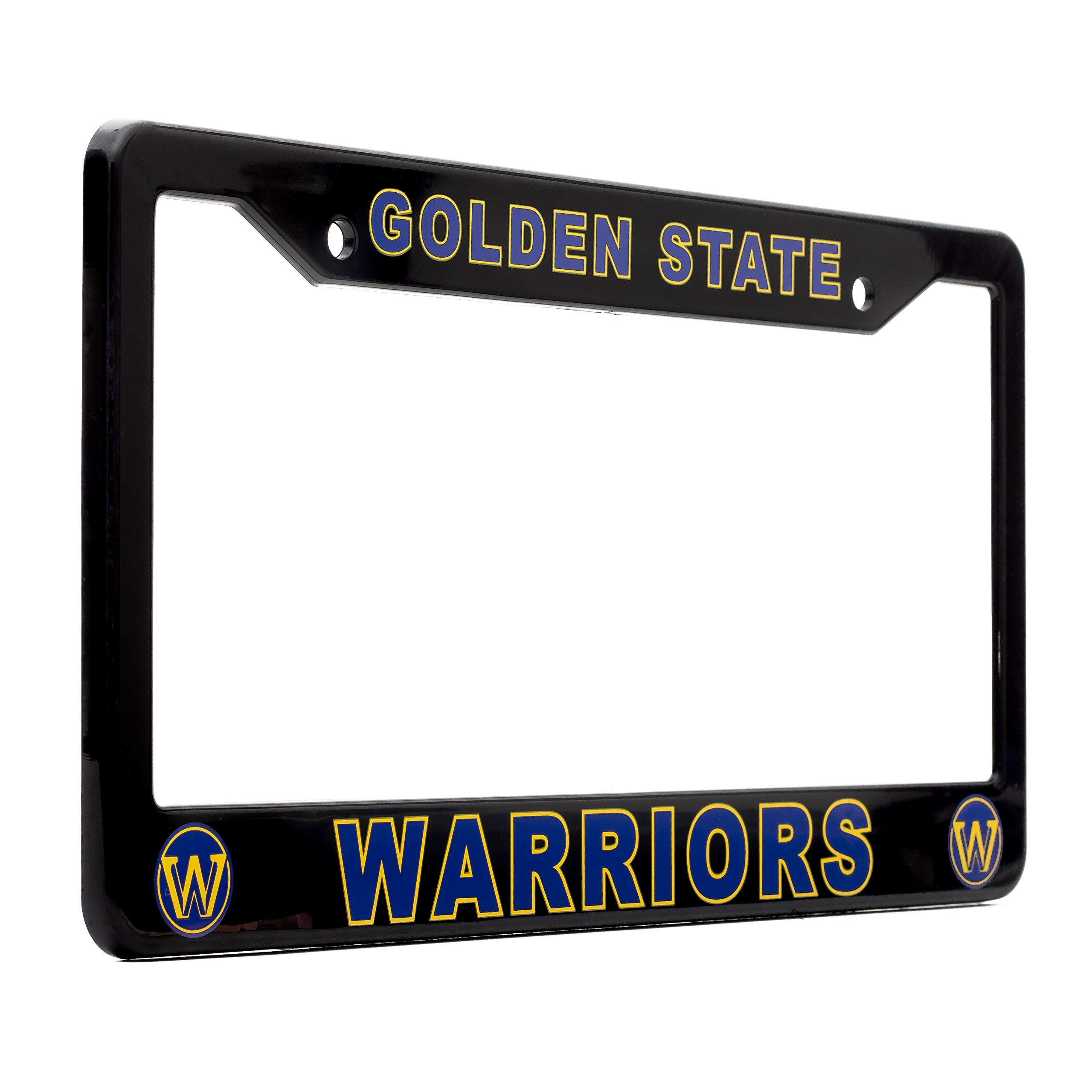 EliteAuto3K Golden State Warriors License Plate Frame Cover – Black – 12.25” x 6.25” - Ideal Gift for Sports Fans & Supporters – Slim Design