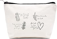 Vista 79 de LIBIHUA Bolsa de maquillaje para mujer, bolsa de cosméticos regalos para ella, bolsa de viaje femenina, Beige natural, 283-a mi increíble tía futura