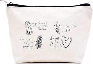 Practical Magic Quote-Salt Rosemary Lavender Love and Fall in Love Whenever You Can-Inspirational Gift for Women Sister Daughter Best Friend Cousin Coworker-Makeup Bag Cosmetic Bag-Christmas Gift