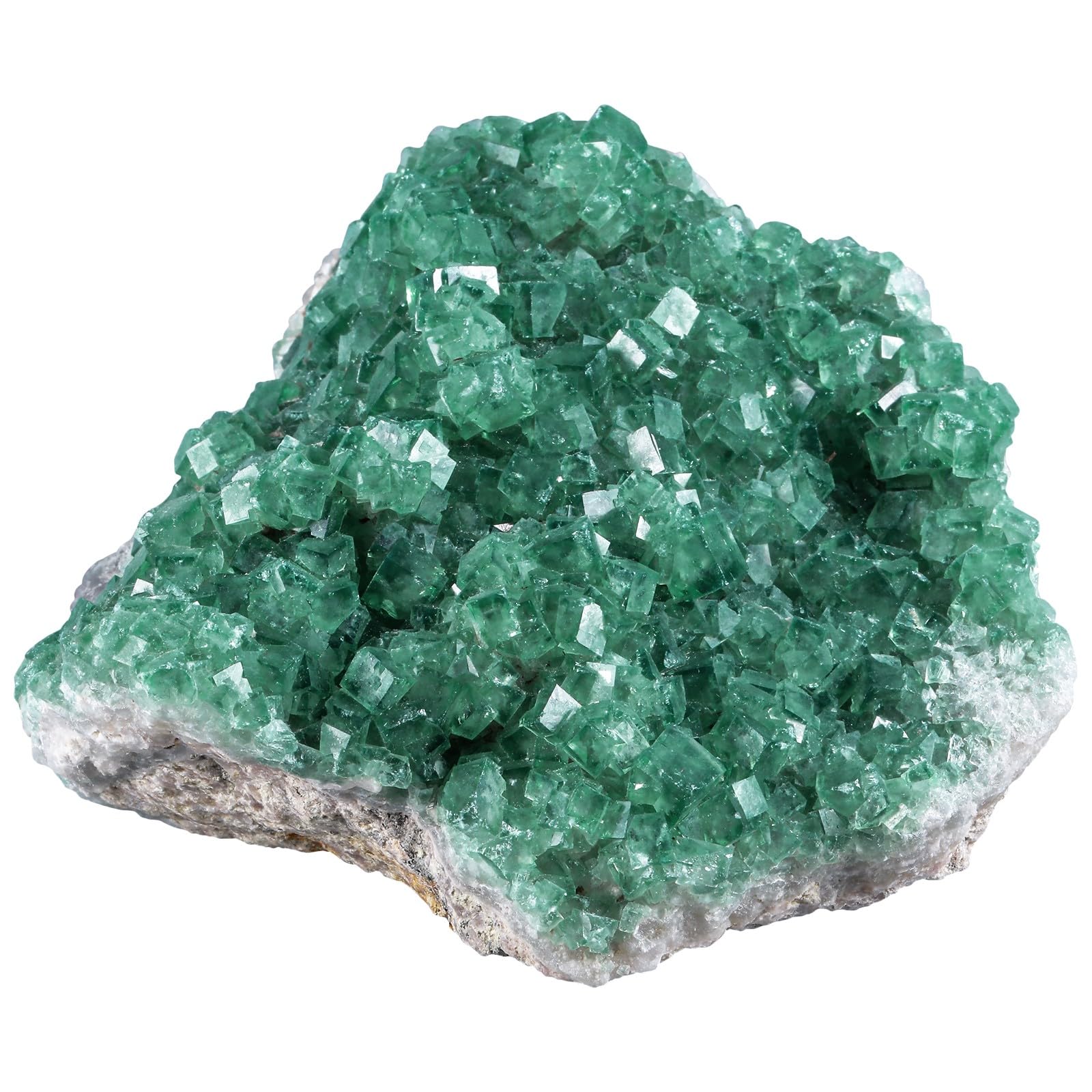 Rockcloud Cristallo di fluorite naturale geode cluster minerale irregolare 0,5 kg | Esemplare di pietra grezza per la meditazione dei chakra