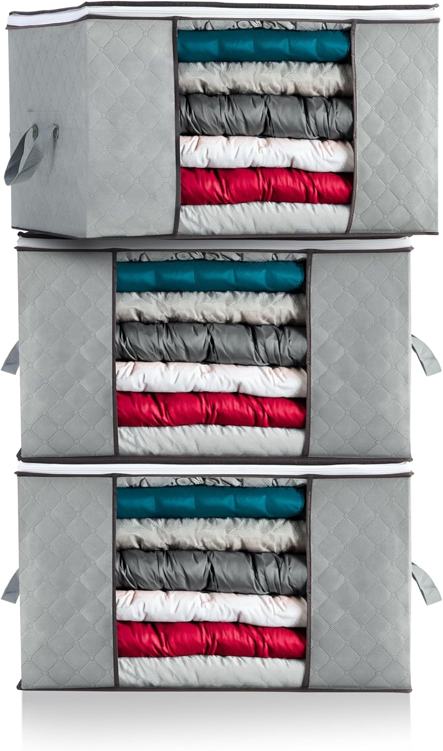 MCOLIMA Clothes Organizers and Storage,3 Pack Large 90L