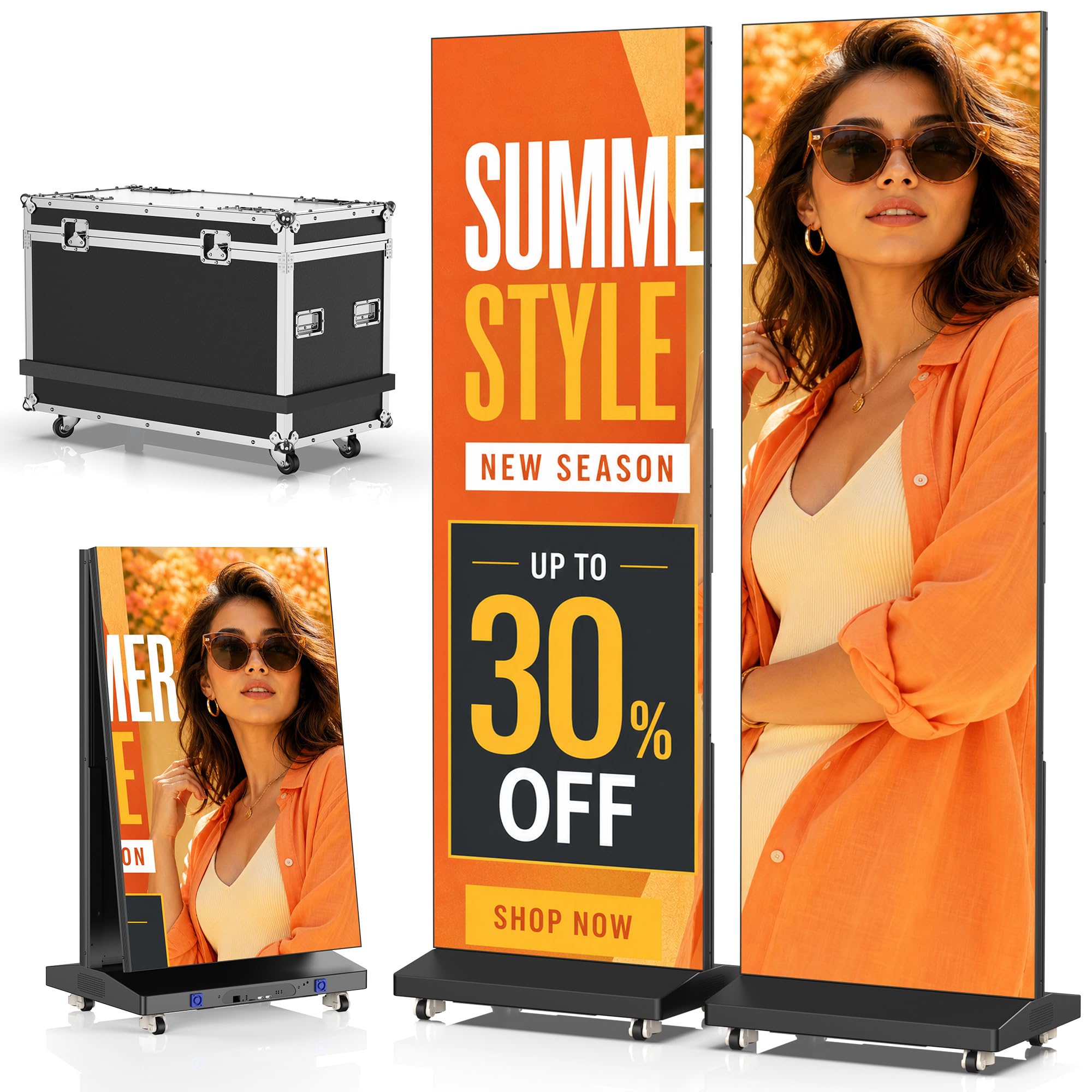 advertising display。 Amazon.com: YIXZSWD 80 Inch LED Digital Signage Display with P1.86