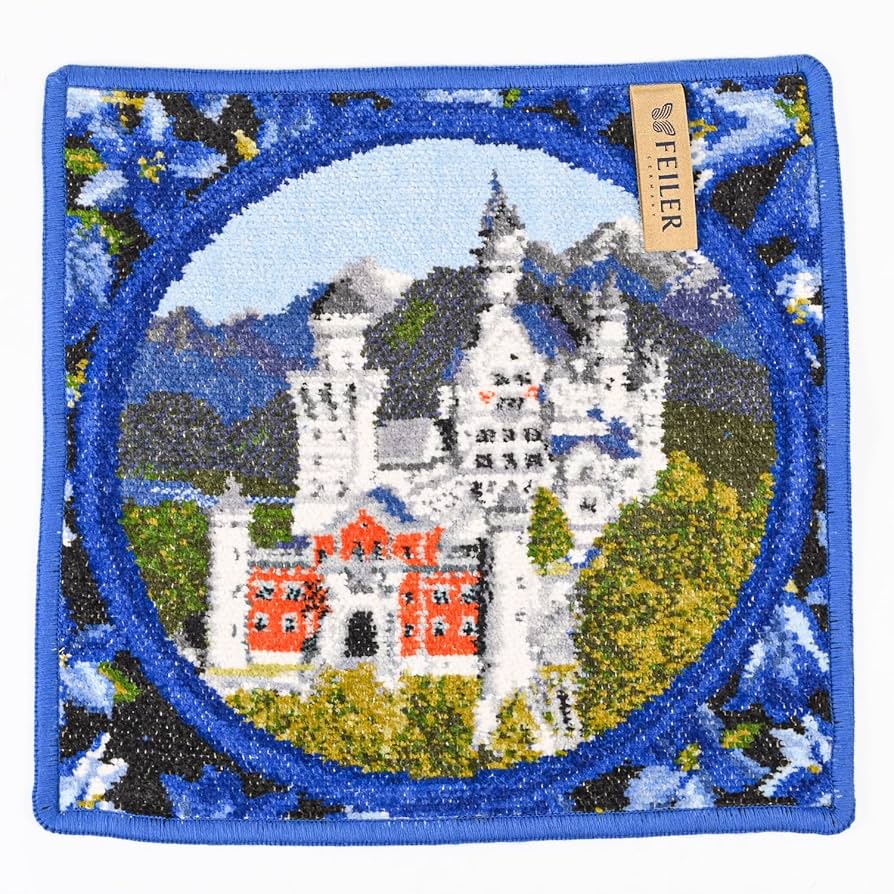 【新品未使用品】フェイラー ノイシュバンシュタイン城 タオルハンカチ ４枚セット フェイラー FEILER ハンカチ ハンドタオル 25cm レディース
