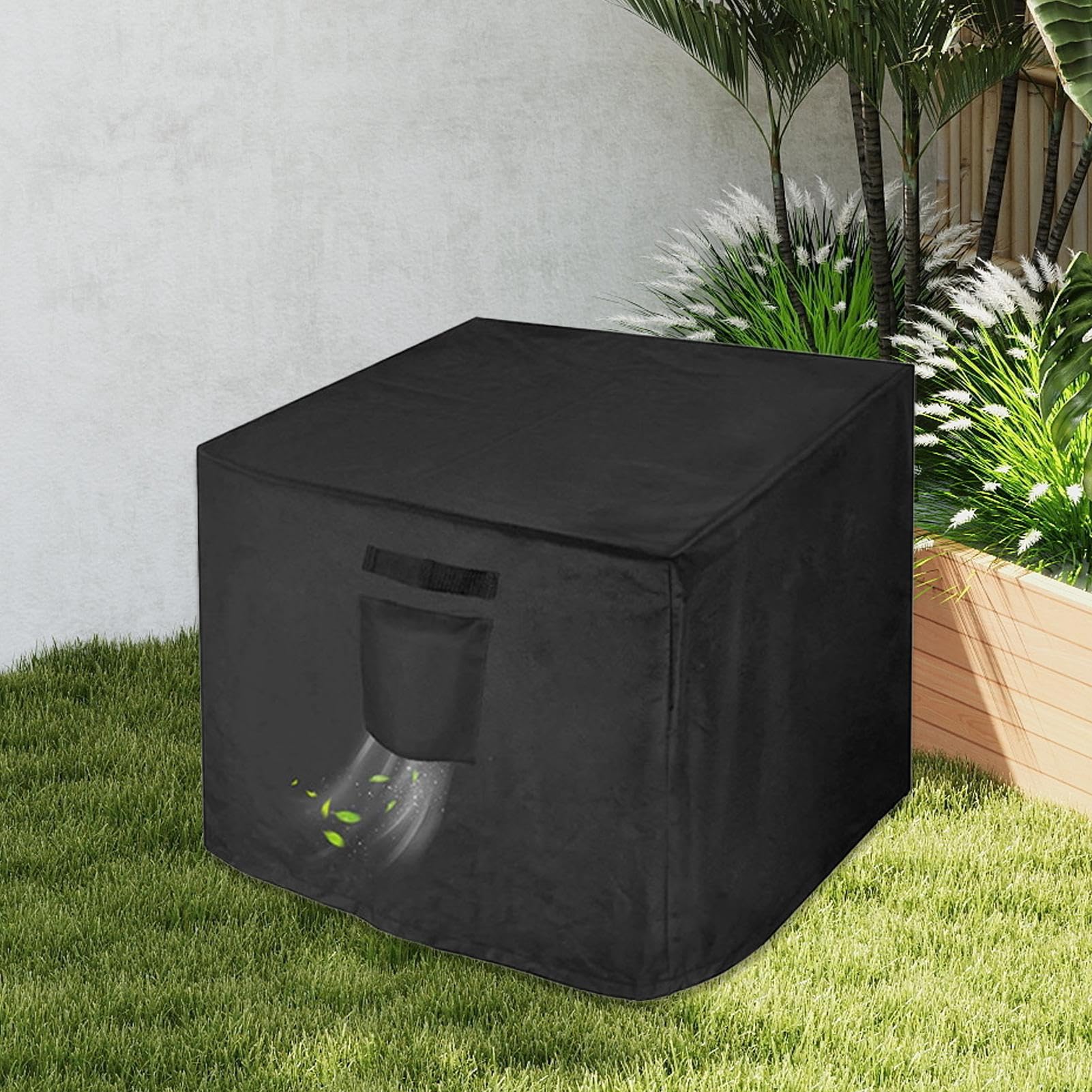 Housse de brasero imperméable – 81 x 81 x 61 cm – Revêtement en PVC robuste – Protection UV – Bouclier de foyer carré pour terrasse, balcon, terrasse, voyage, camping